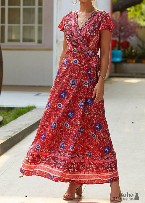 Boho Wrap Maxi Dress Amara